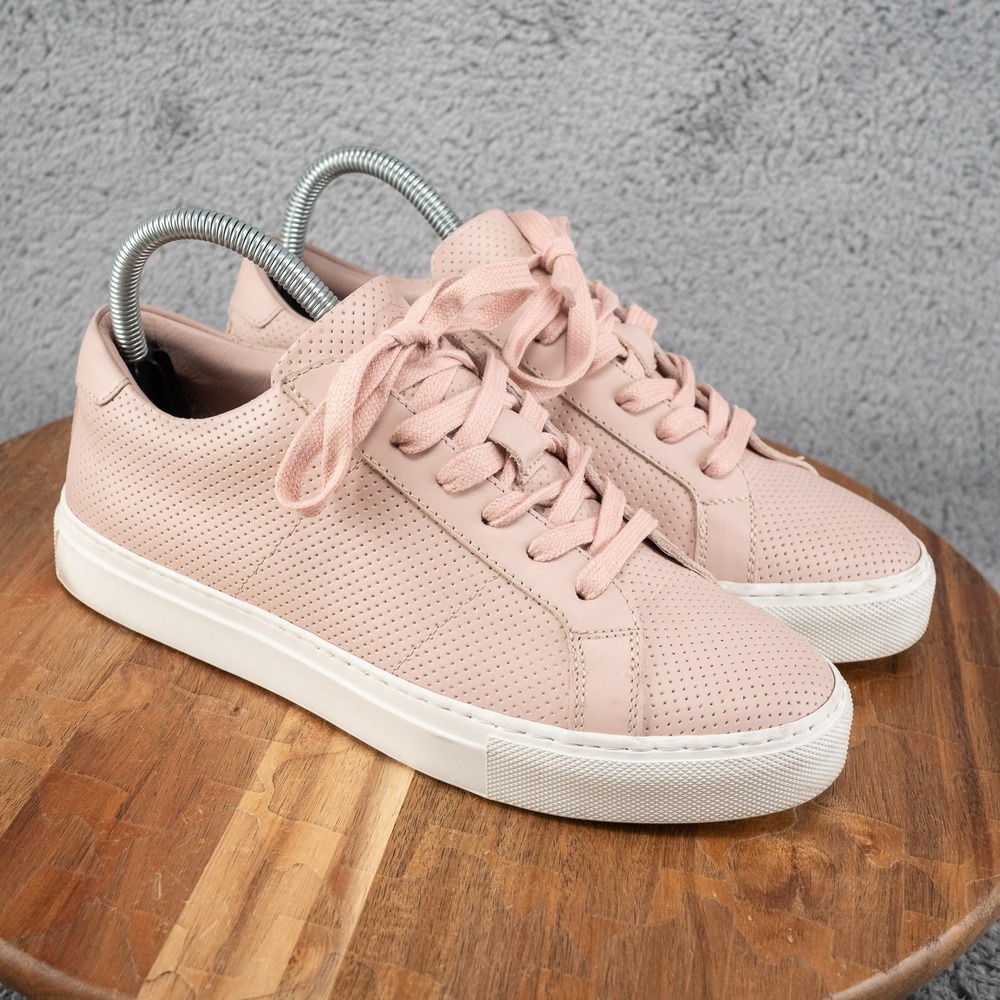 Greats Brooklyn Perforated Leather Sneakers, Blush Pink, Women's, US Size 8.5